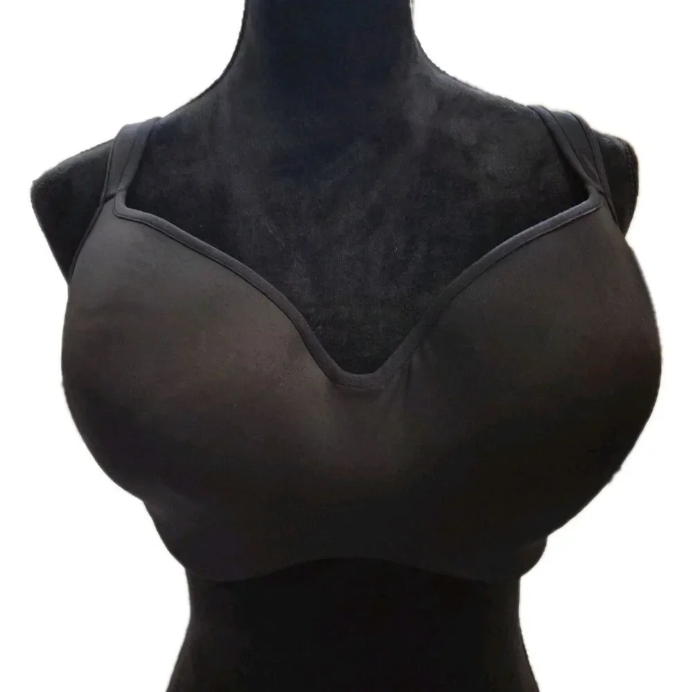 Cacique Bra 40DDD Black Padded Underwire Adjustable Clasp Back